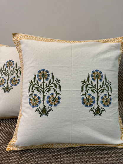 hand block printed cushion covers