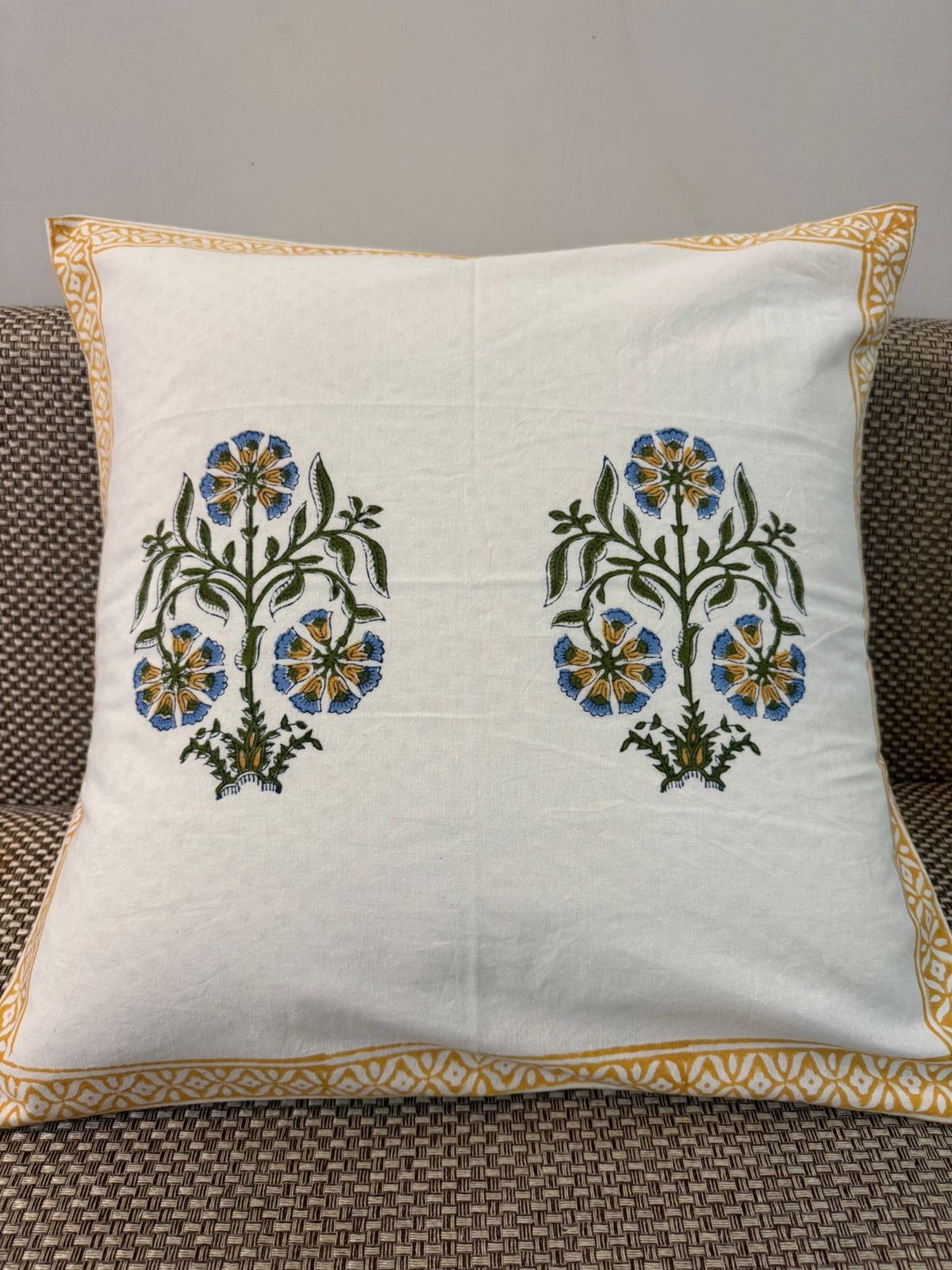 hand block printed cushion covers