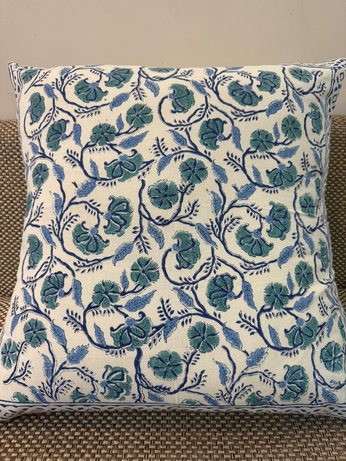 hand block printed cushion covers