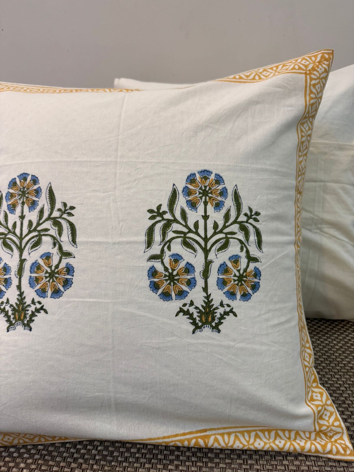 hand block printed cushion covers