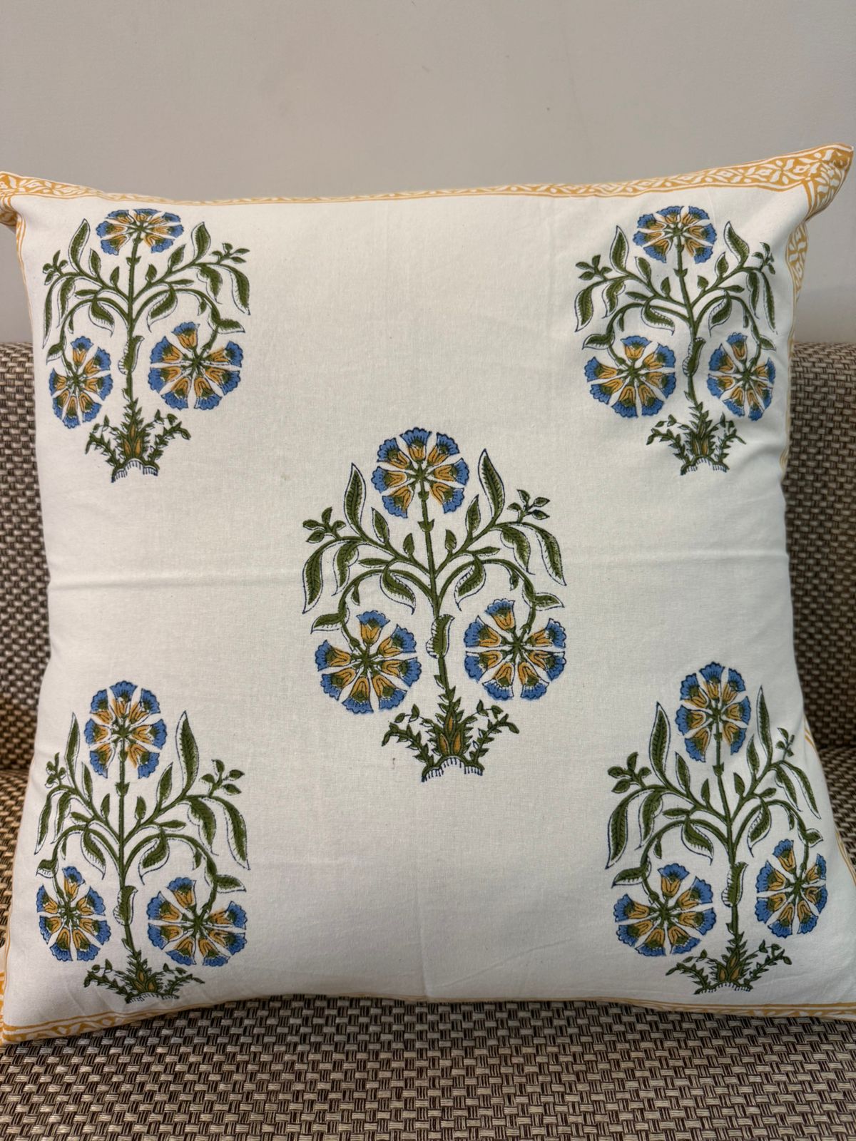 hand block printed cushion covers