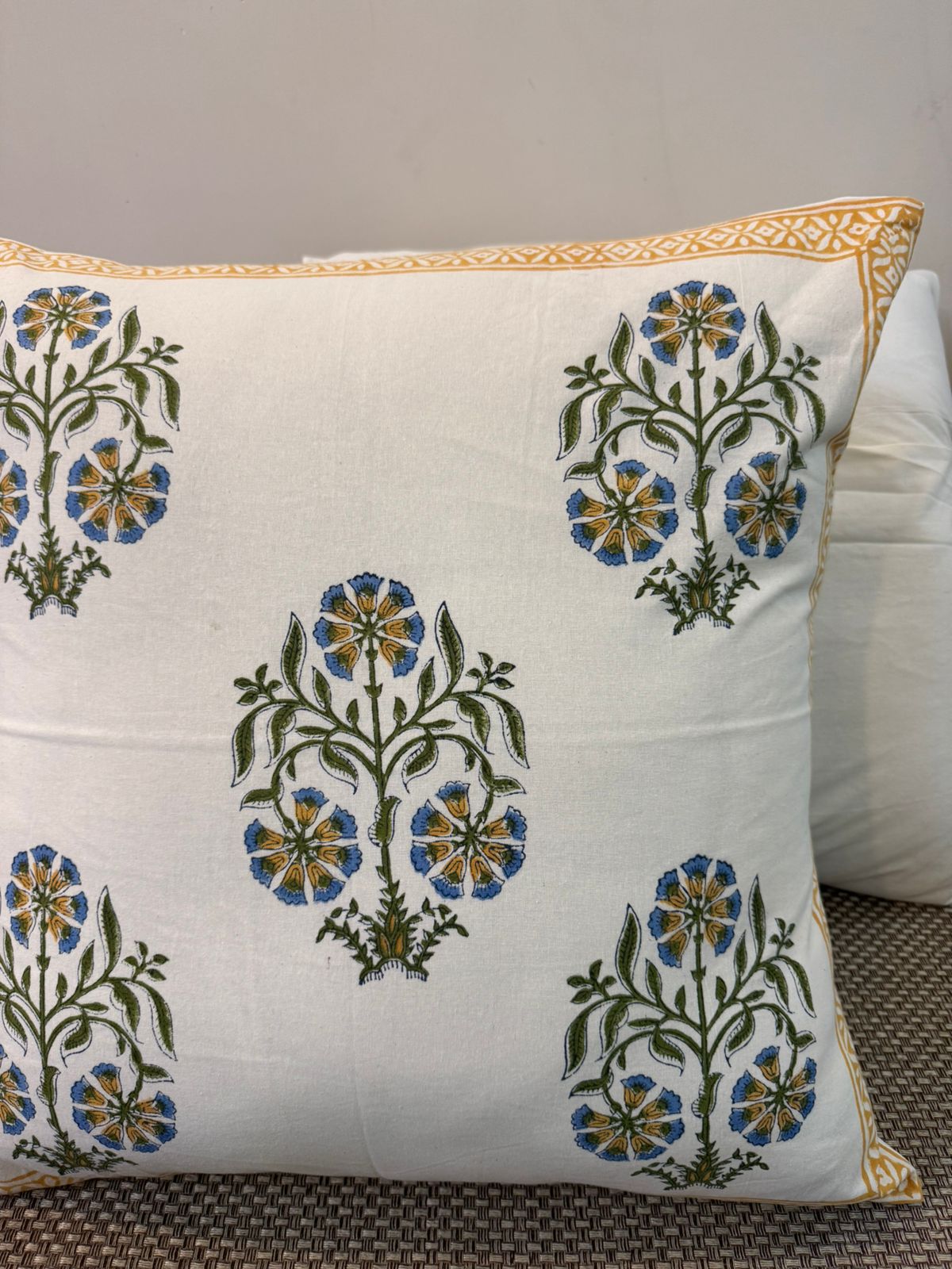 hand block printed cushion covers