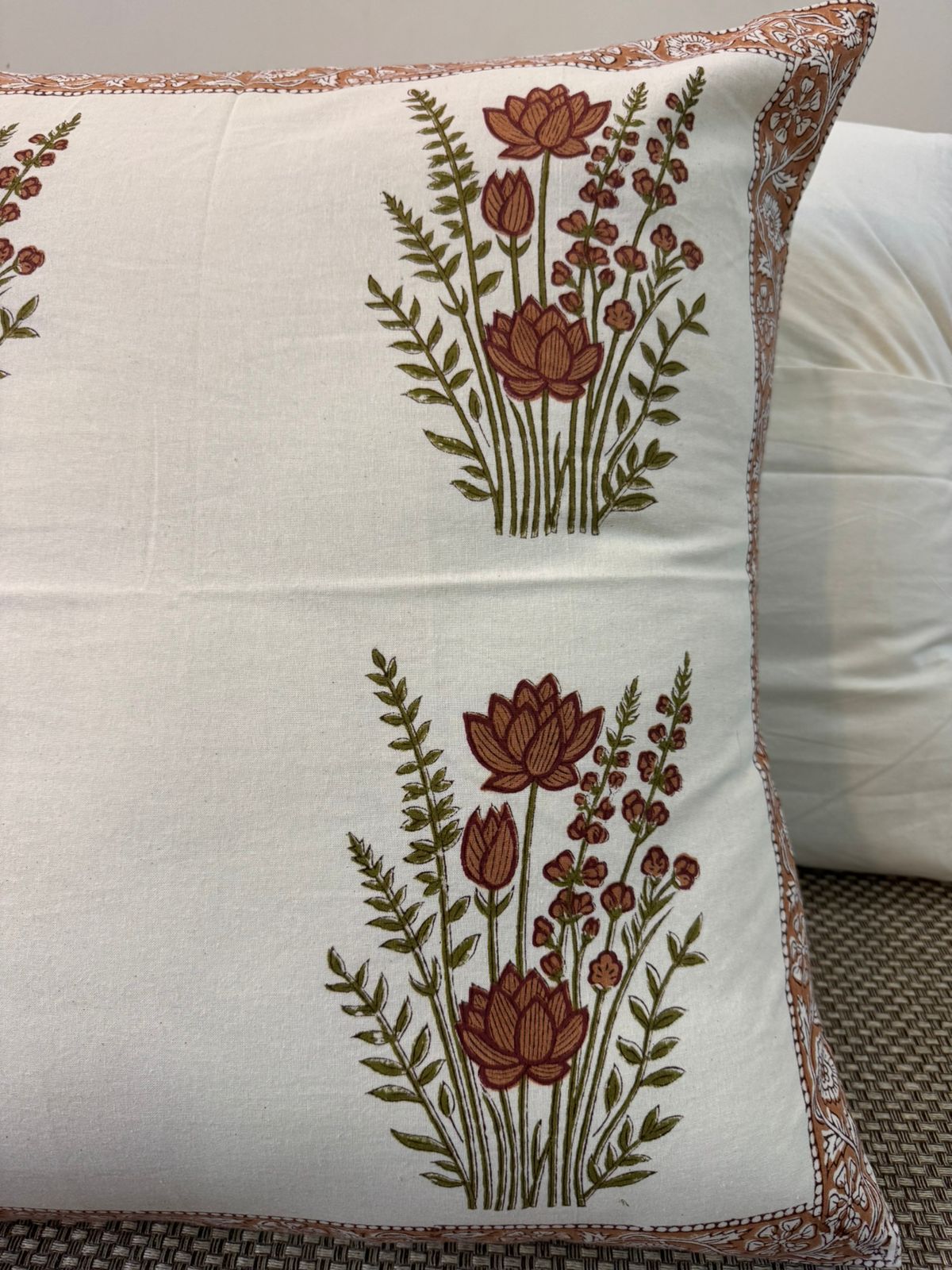 hand block printed cushion covers