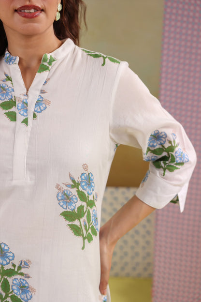 Blue Boota Harem Pants Mul Cotton Co-ord Set