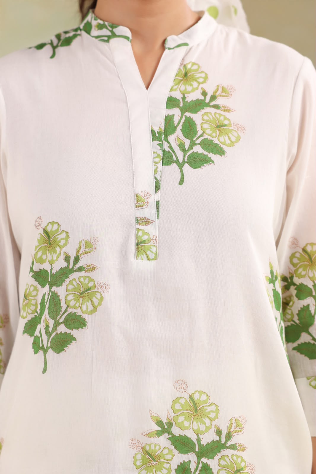 Green Boota Harem Pants Mul Cotton Co-ord Set