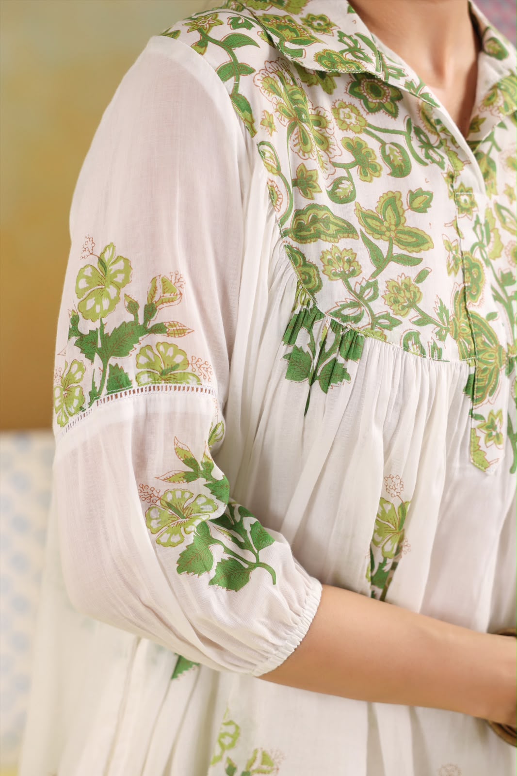 Green Boota Mul Cotton Farsi Salwar Co-ord Set