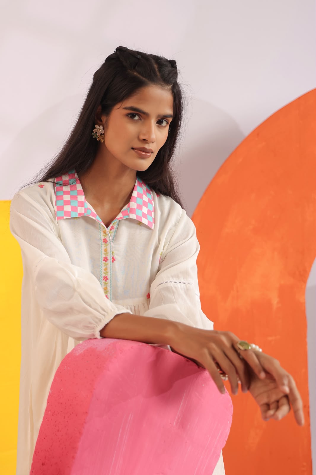 Pink Relaxed Mul Cotton Farsi Salwar Co-ord Set
