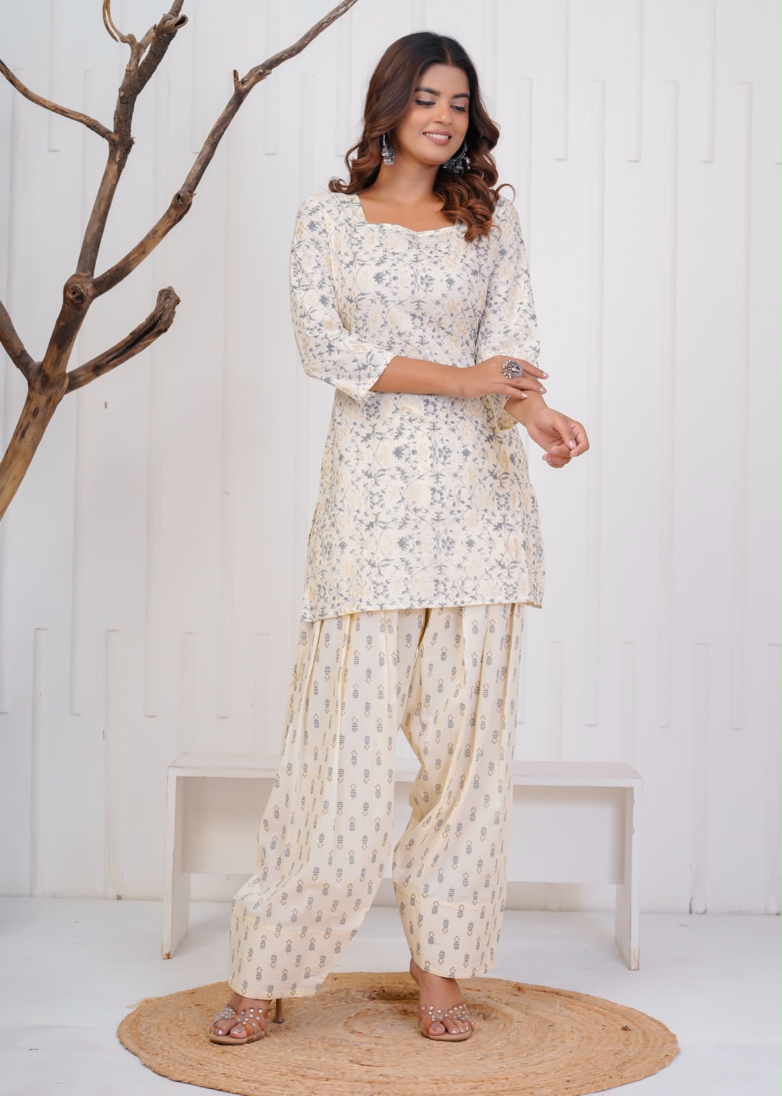 Ivory Fairy Cotton Farsi Co-ord Set