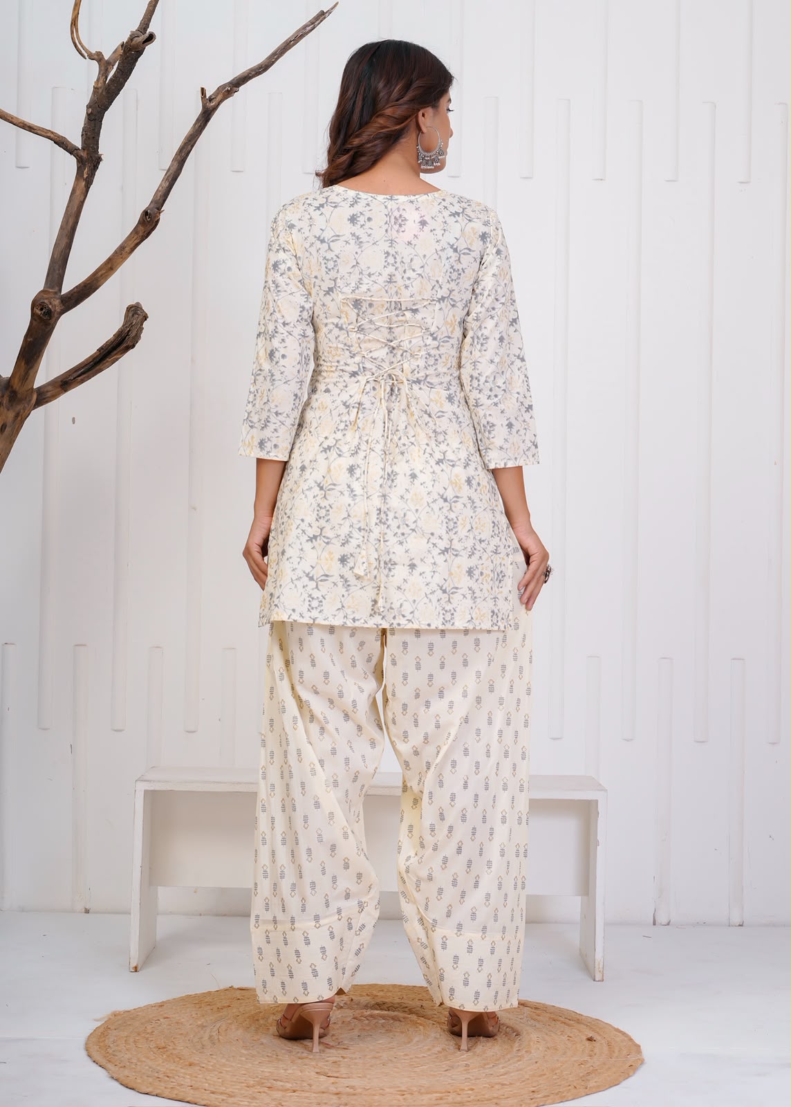Ivory Fairy Cotton Farsi Co-ord Set
