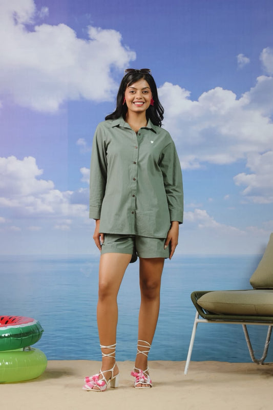 Mint Love Shorts Co-ord Set