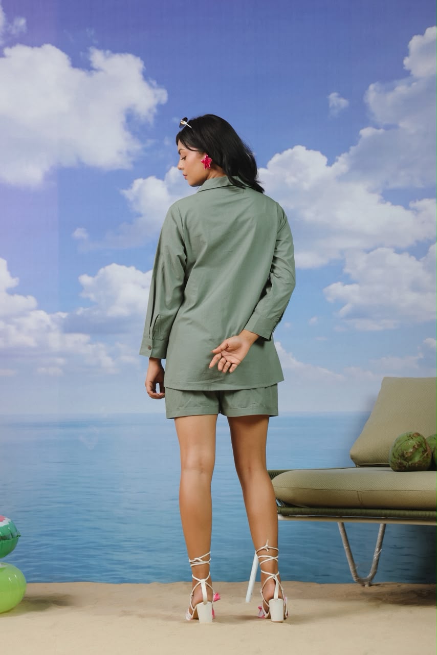 Mint Love Shorts Co-ord Set