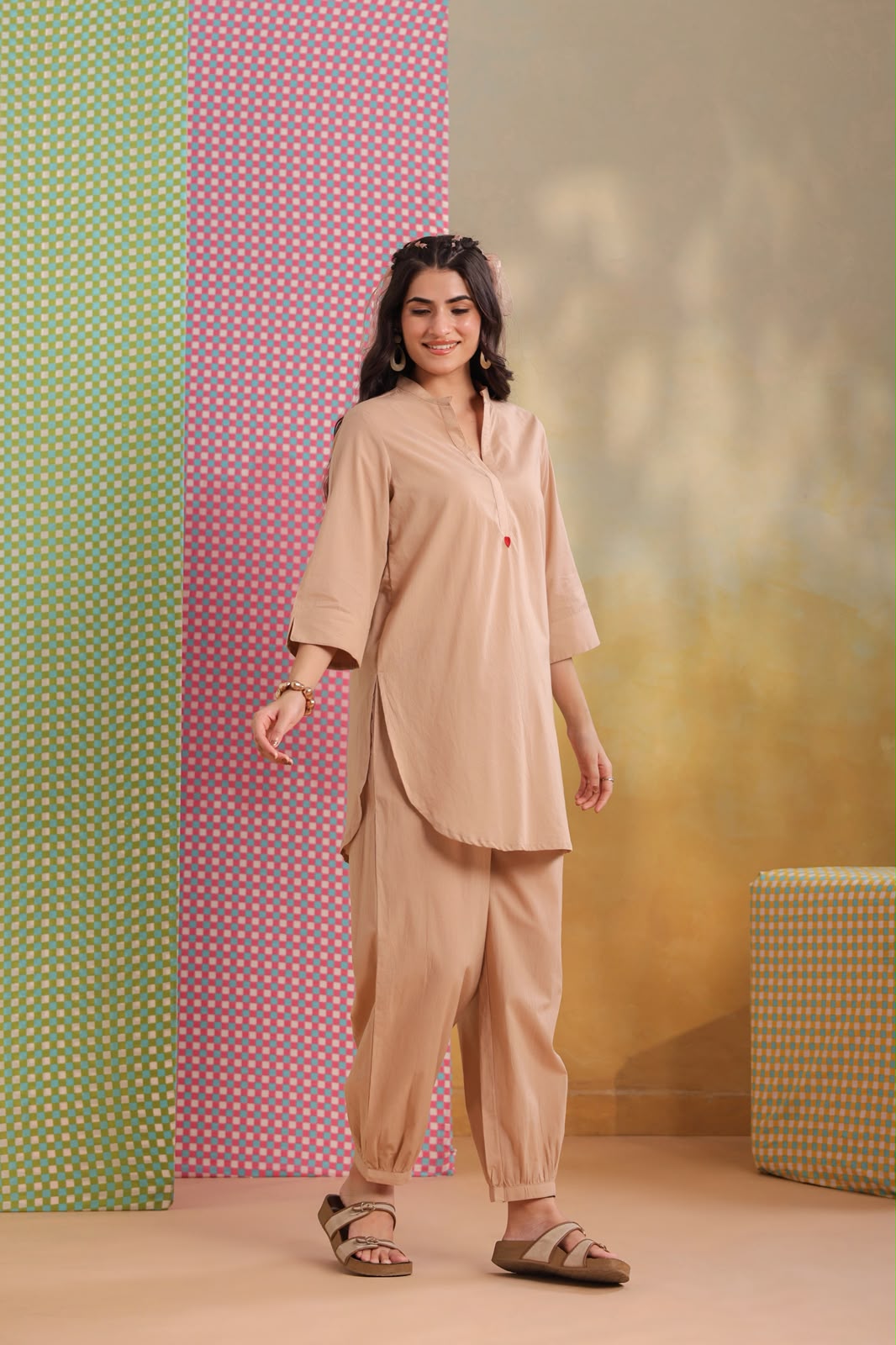 Cappuccino Love Harem Pants Co-ord Set