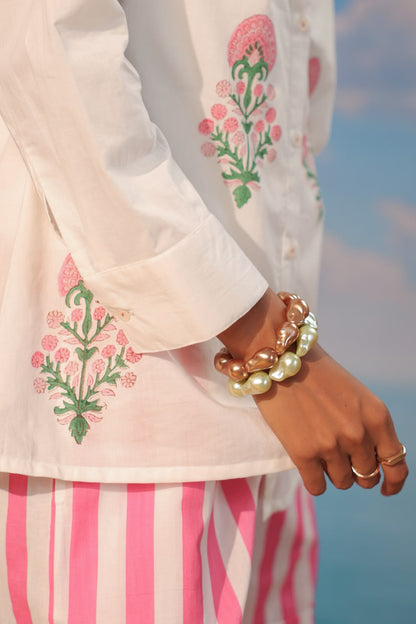 Pink Resort Shorts Co-ord Set