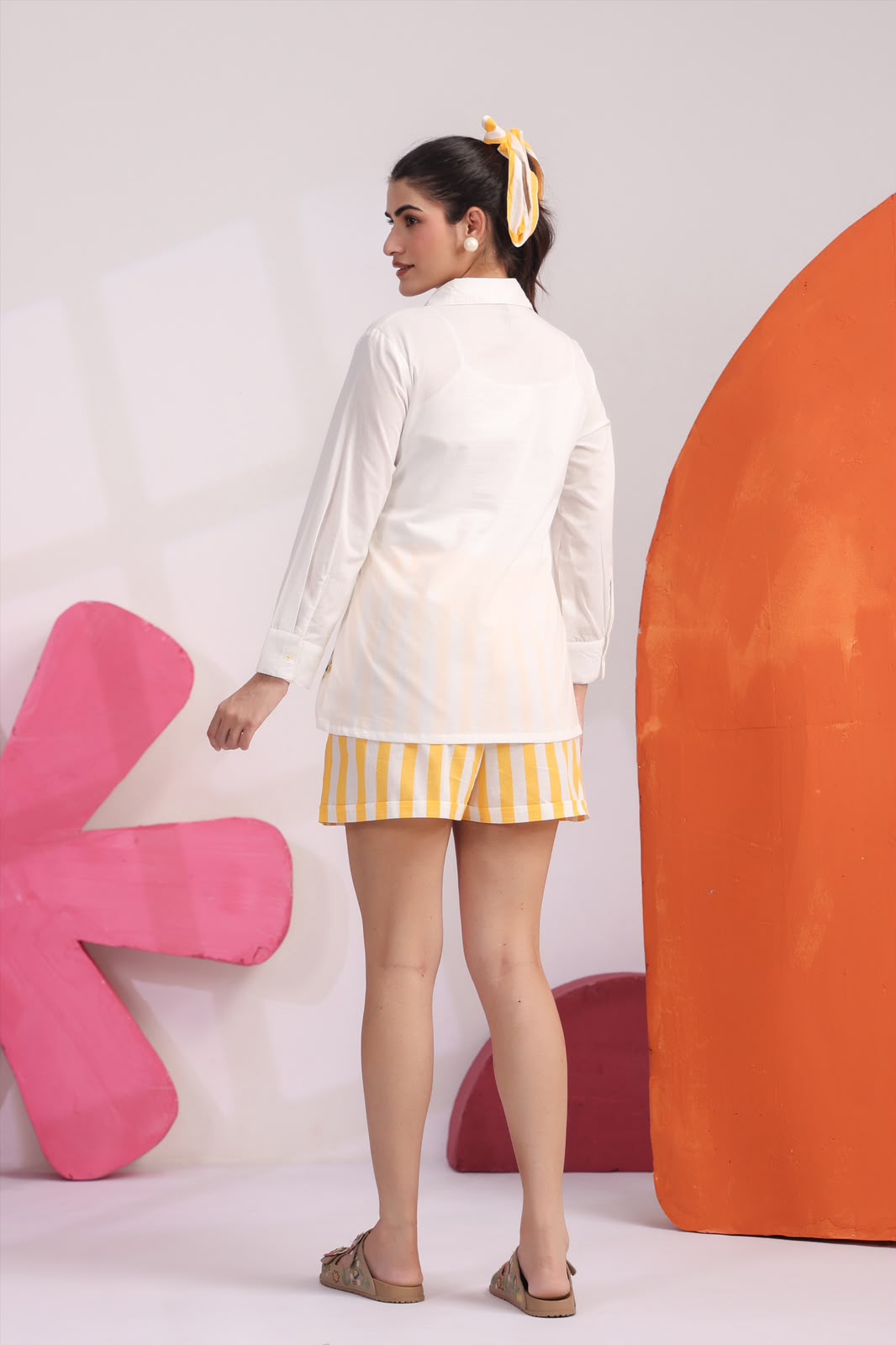 Yellow Resort Shorts Co-ord Set