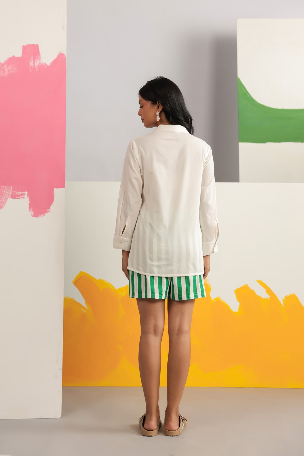 Green Resort Shorts Co-ord Set