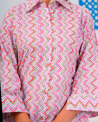 Purple Pallete ZigZag Everyday Kurta Coord Set