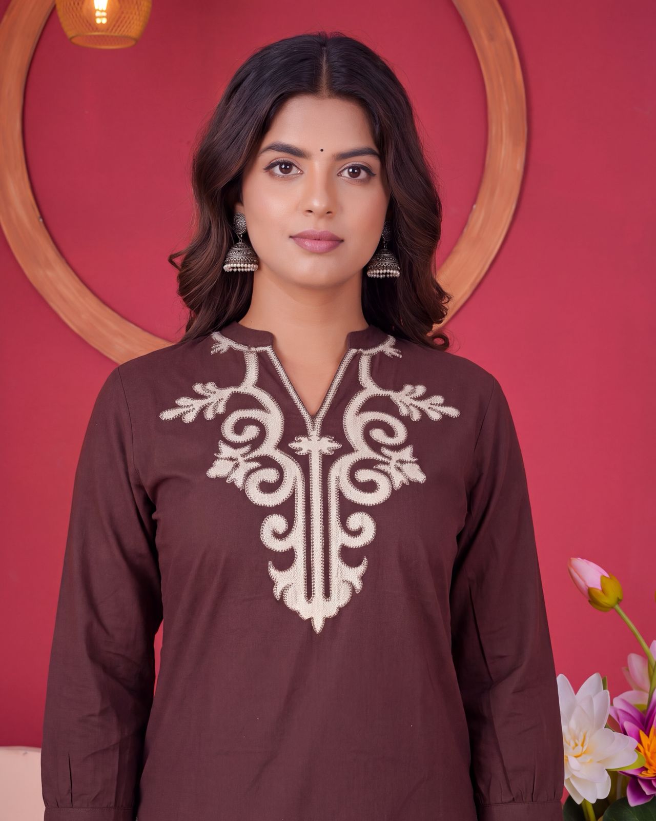 Cotton Flex Embroidery Co-ord Set