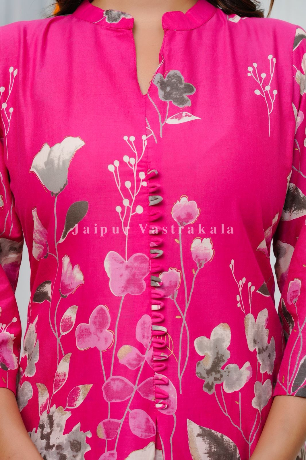 Pink Tulip Garden Cotton Co-ord Set