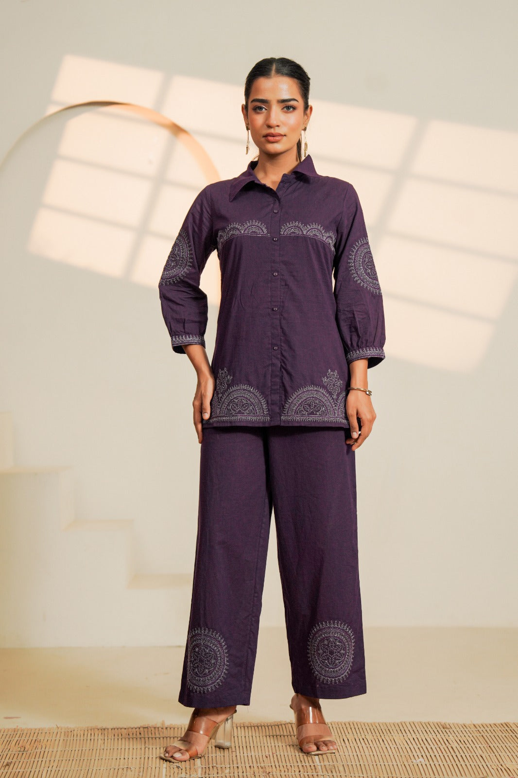Purple Dori Mandala Cotton Co-ord Set