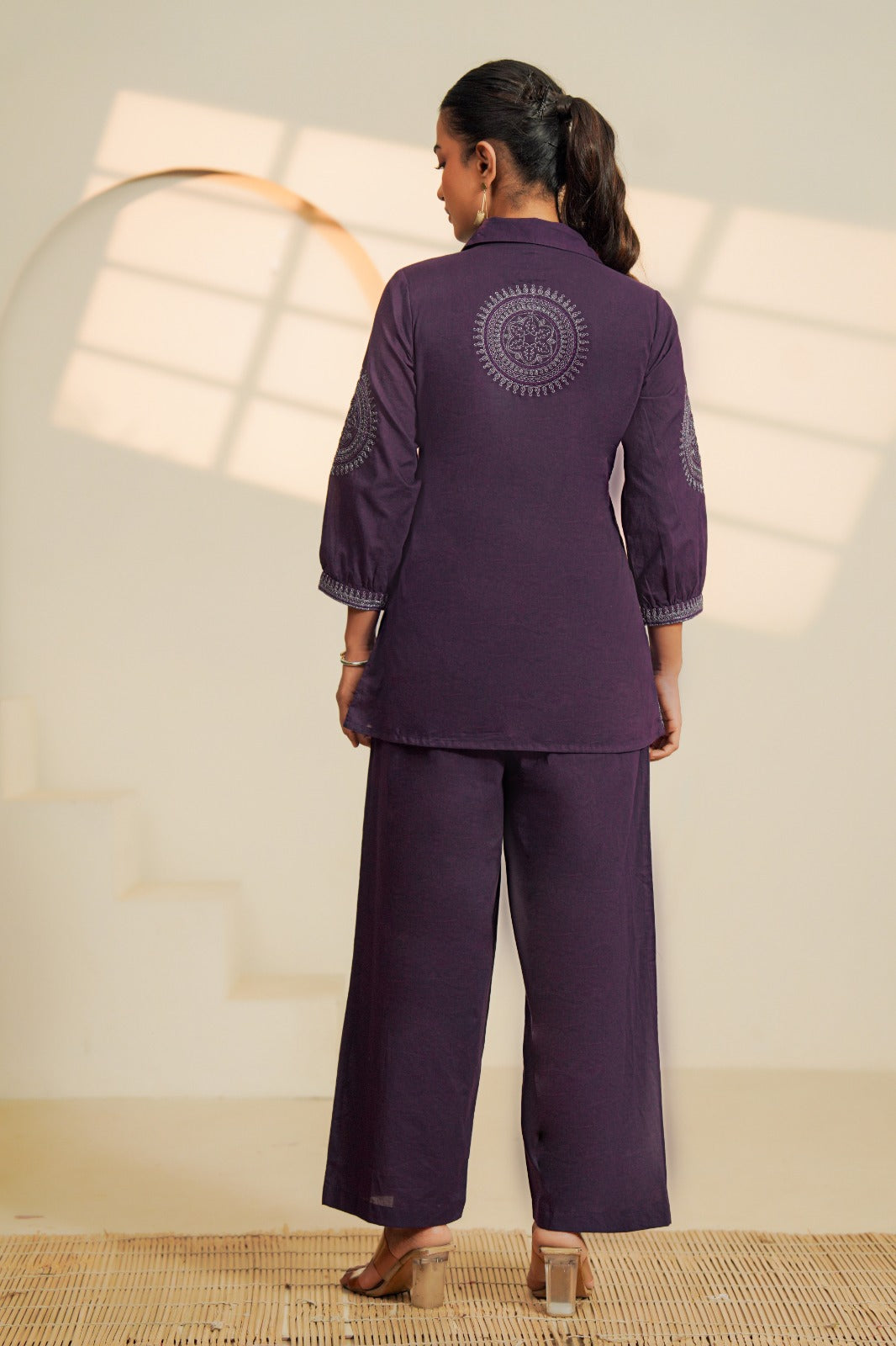 Purple Dori Mandala Cotton Co-ord Set