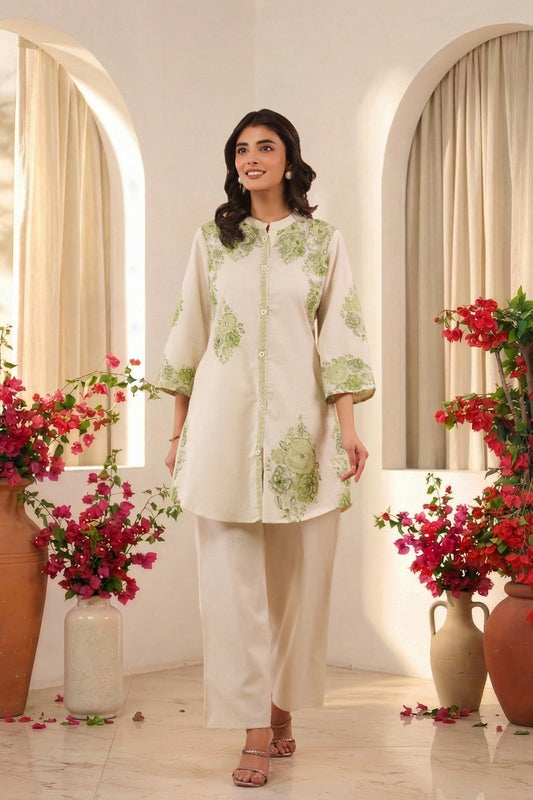 Green Muse Cotton Flex Co-ord Set