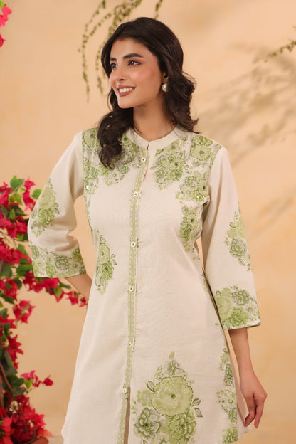 Green Muse Cotton Flex Co-ord Set