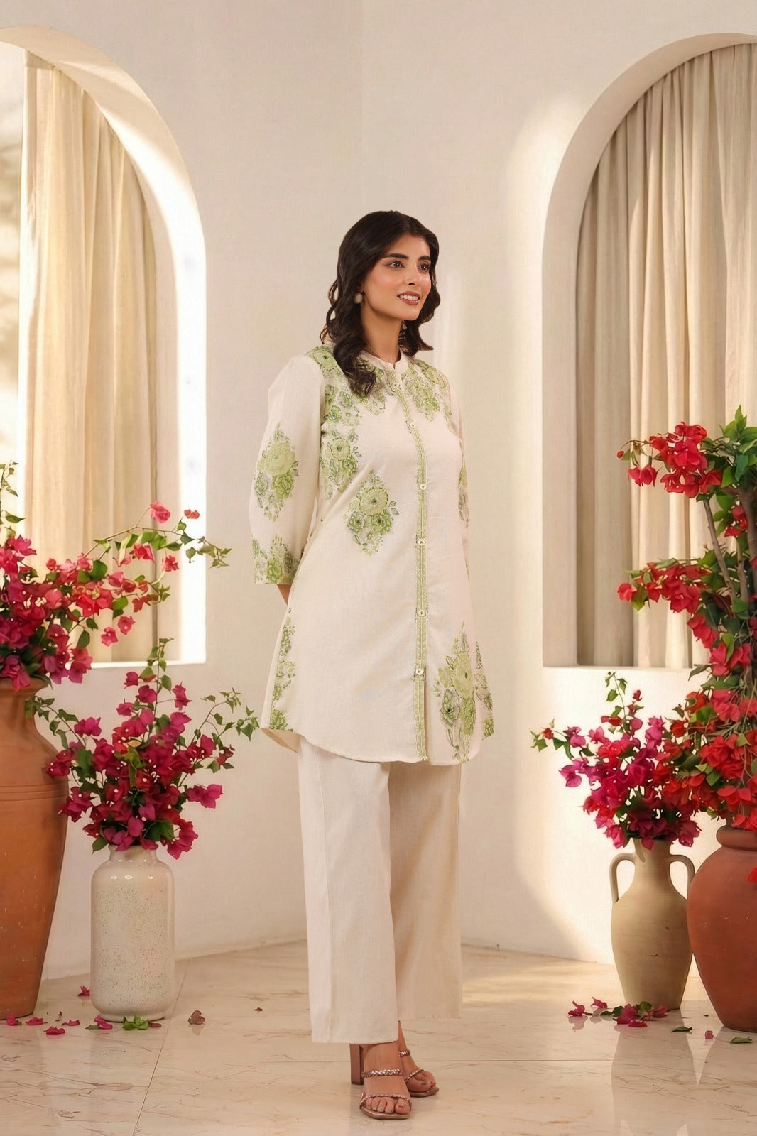 Green Muse Cotton Flex Co-ord Set