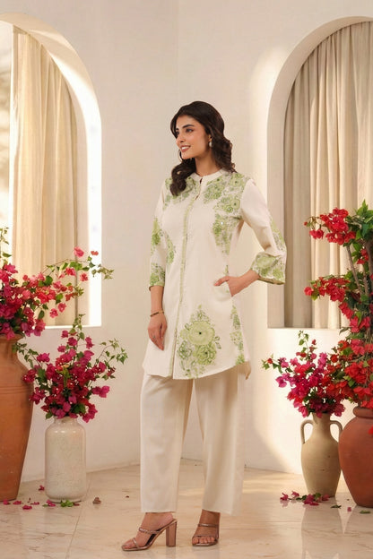 Green Muse Cotton Flex Co-ord Set