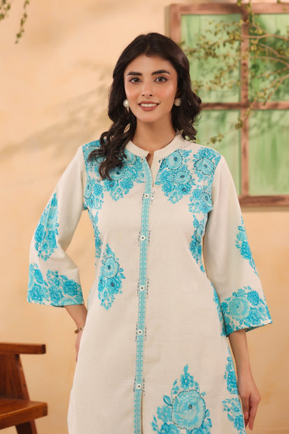 Blue Muse Cotton Flex Co-ord Set