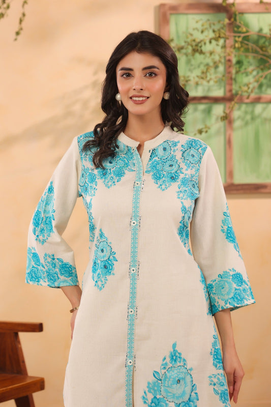 Blue Muse Cotton Flex Co-ord Set