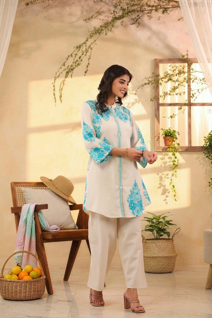 Blue Muse Cotton Flex Co-ord Set