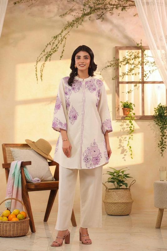 Purple Muse Cotton Flex Co-ord Set