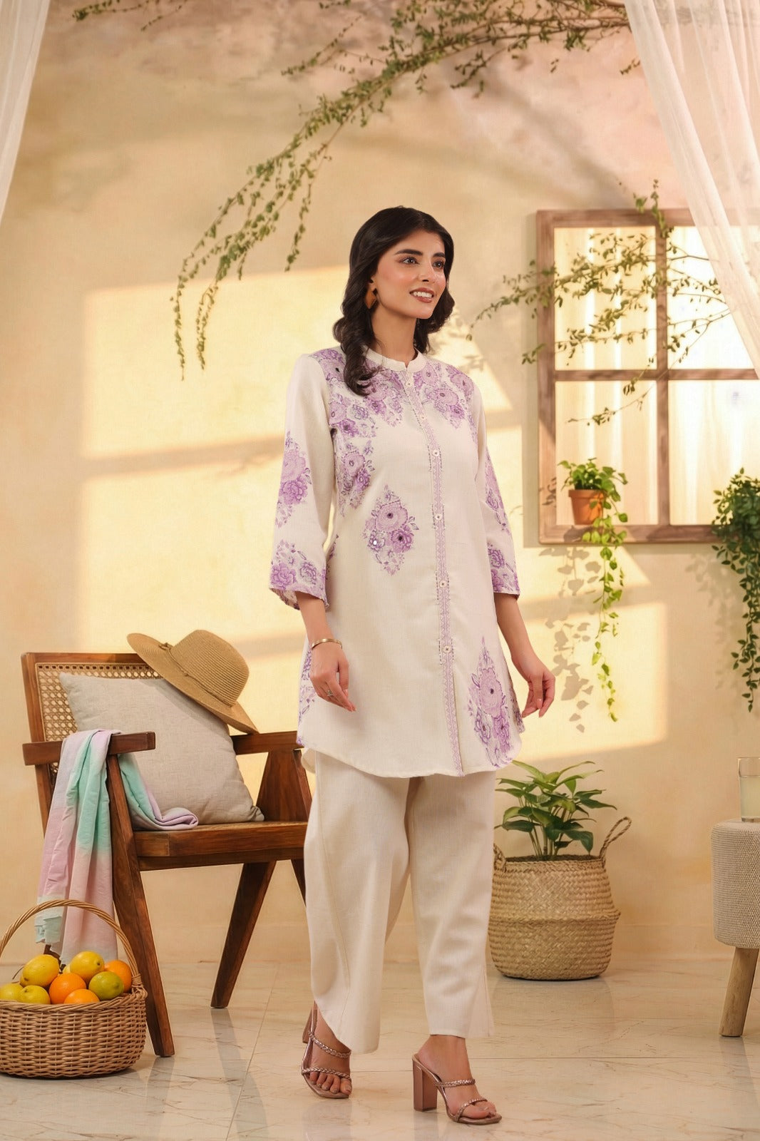 Purple Muse Cotton Flex Co-ord Set