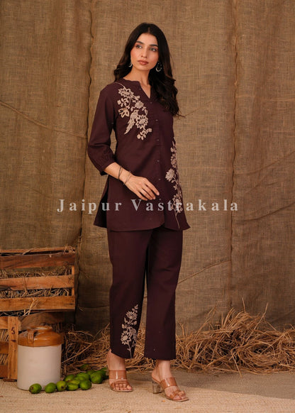 Choco Fern Cotton Flex Co-ord Set