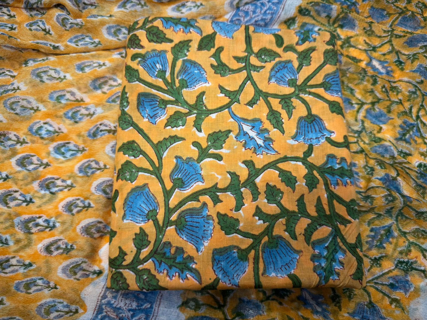 Cotton Suit with Chiffon Duppata