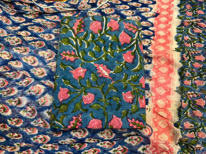 Cotton Suit with Chiffon Duppata