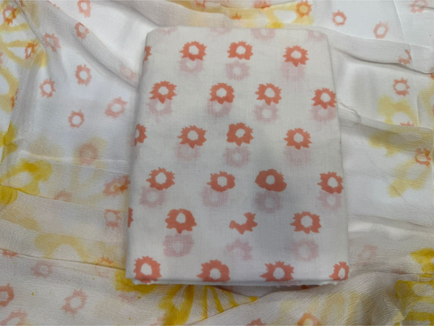 Cotton Suit with Chiffon Duppata