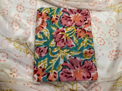 Cotton Suit with Chiffon Duppata