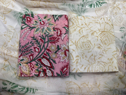 Cotton Suit with Chiffon Duppata