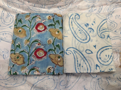 Cotton Suit with Chiffon Duppata