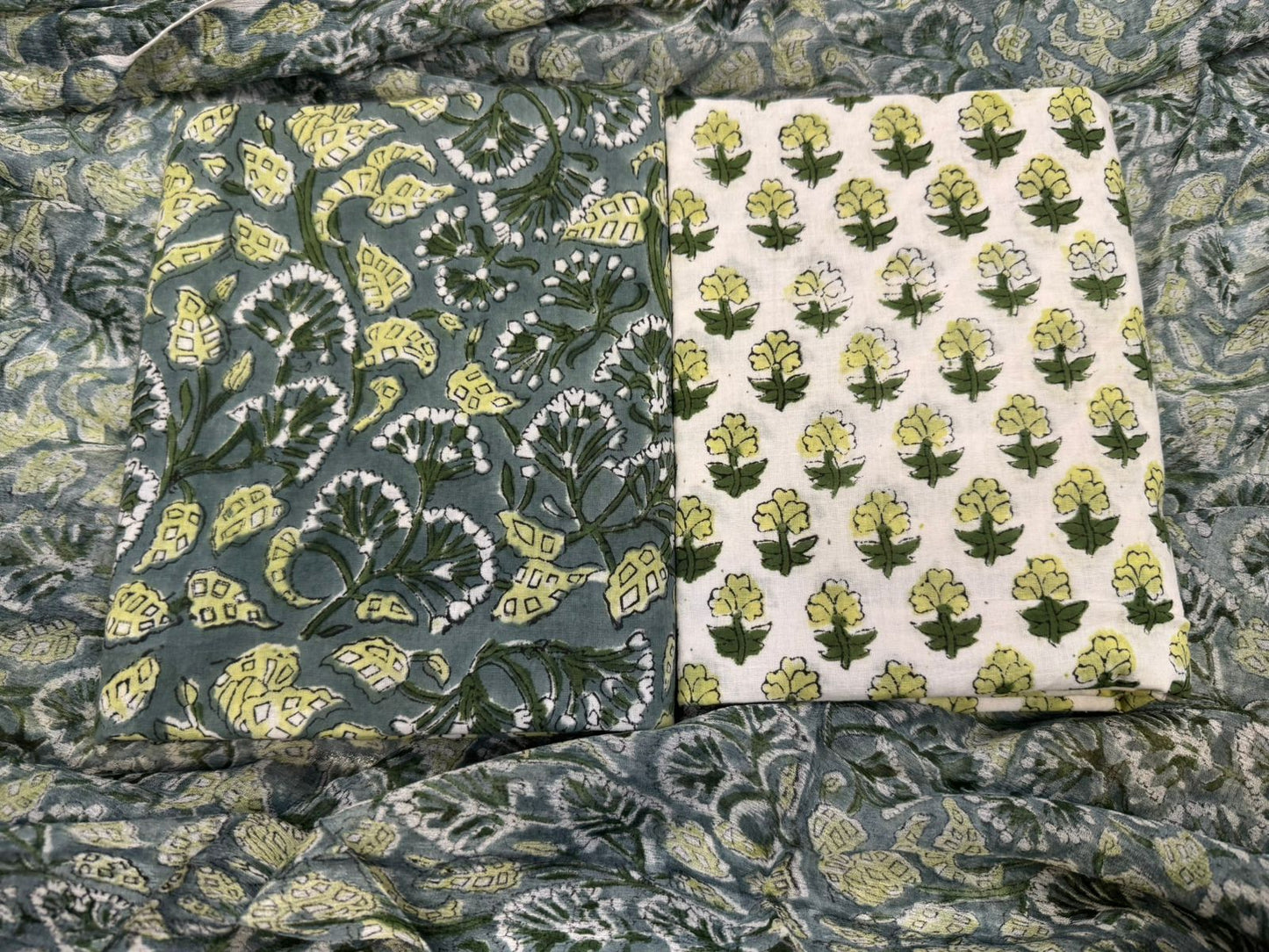 Cotton Suit with Chiffon Duppata