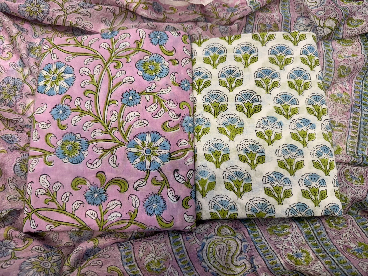 Cotton Suit with Chiffon Duppata
