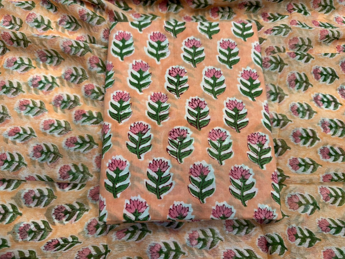 Cotton Suit with Chiffon Duppata
