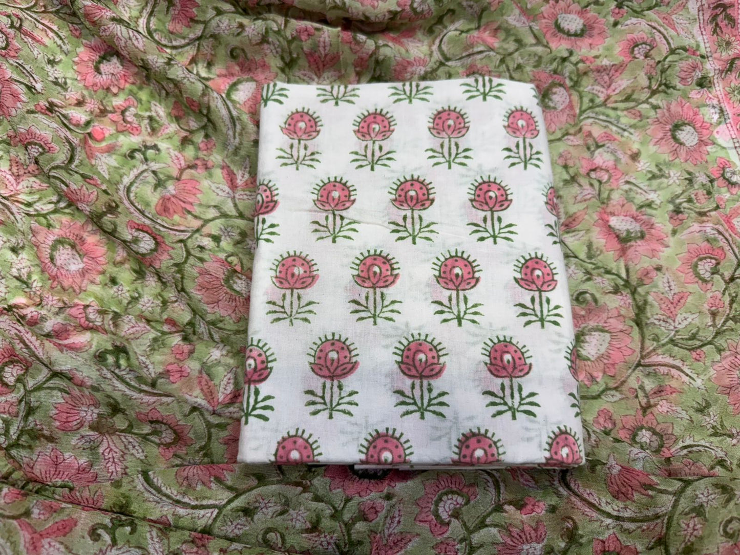 Cotton Suit with Chiffon Duppata