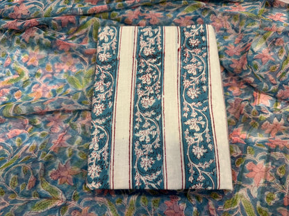Cotton Suit with Chiffon Duppata