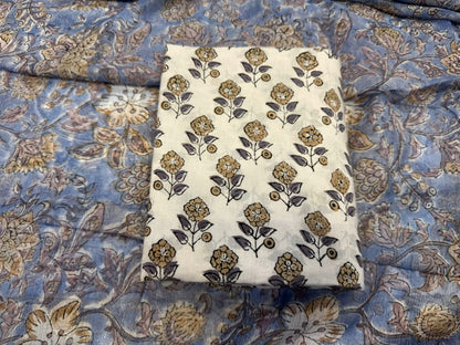 Cotton Suit with Chiffon Duppata