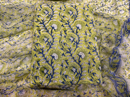 Cotton Suit with Chiffon Duppata