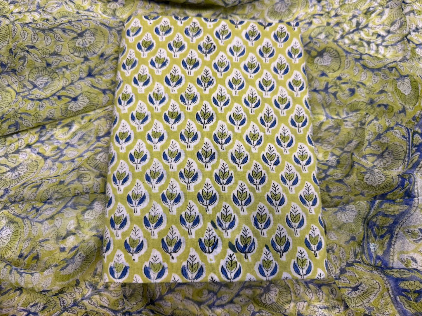 Cotton Suit with Chiffon Duppata