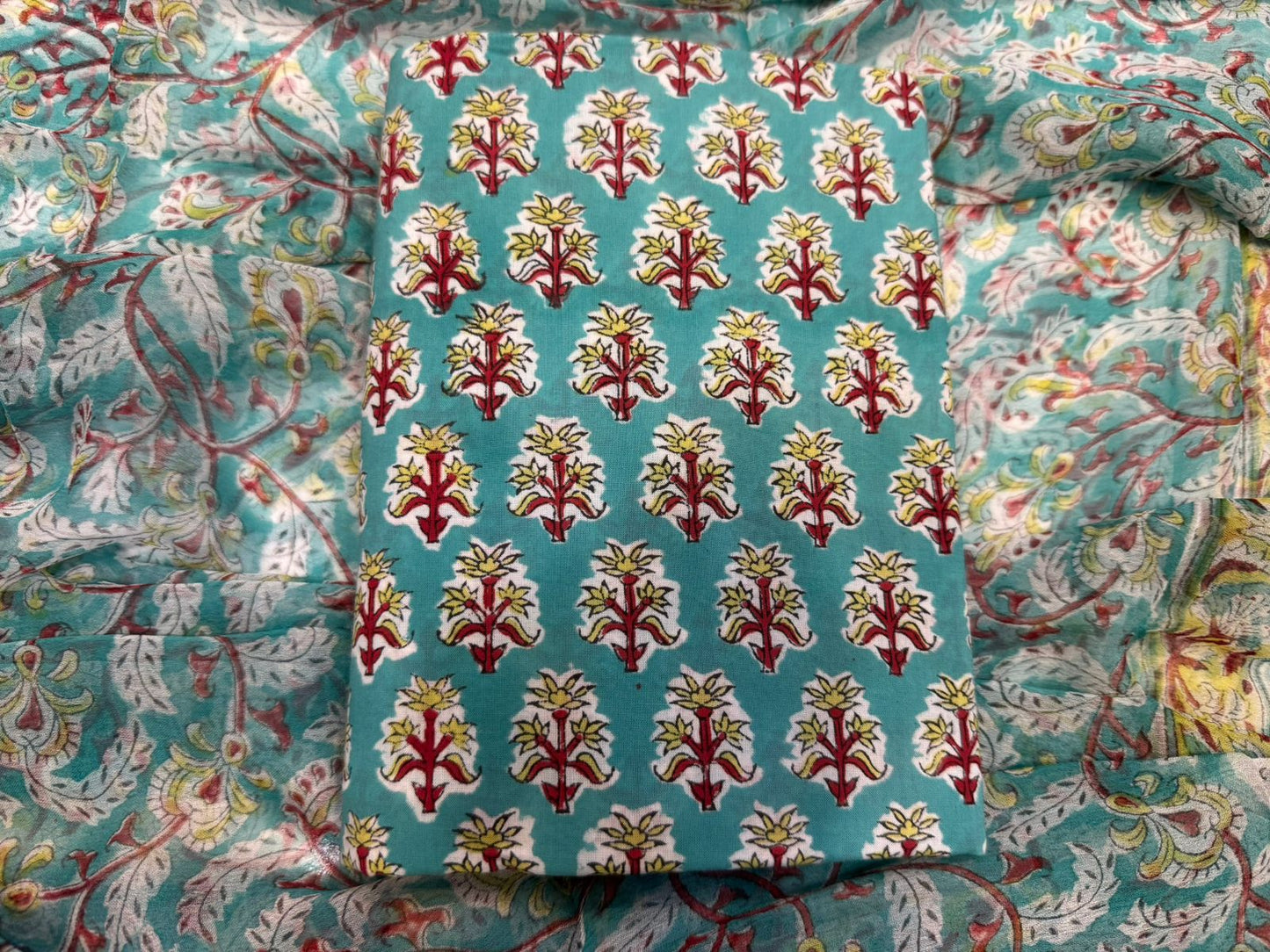 Cotton Suit with Chiffon Duppata