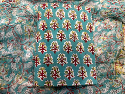 Cotton Suit with Chiffon Duppata